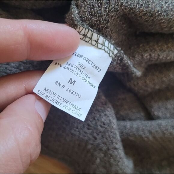 Sienna Sky Waffle Henley Buttons Front Tie Medium - Picture 7 of 8